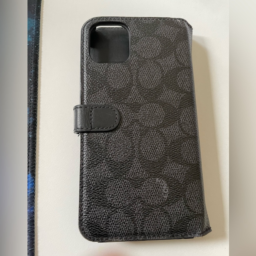 Black and Grey Coach wallet phone case